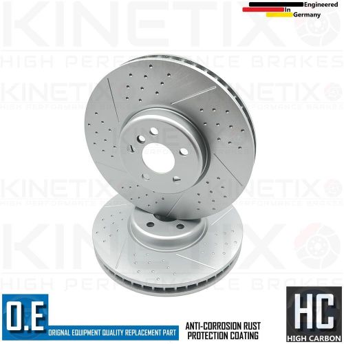 FOR BMW 316d G20 G21 M SPORT DIMPLED GROOVED FRONT BRAKE DISCS PAIR 348mm, US $, image 4