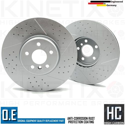FOR BMW 316d G20 G21 M SPORT DIMPLED GROOVED FRONT BRAKE DISCS PAIR 348mm, US $, image 7