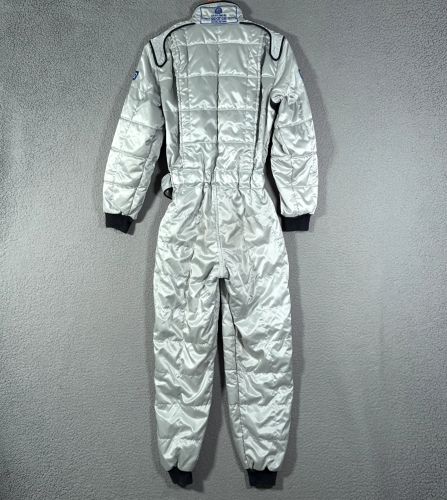 Sparco Racing suit Youth Size 150 karting Cart Driving Gray Silver Made Italy, US $100.00, image 2