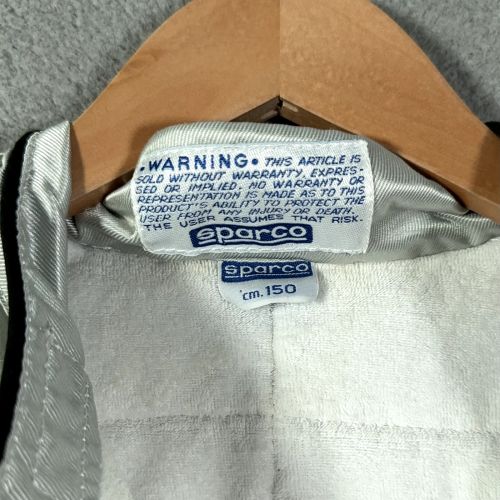 Sparco Racing suit Youth Size 150 karting Cart Driving Gray Silver Made Italy, US $100.00, image 3