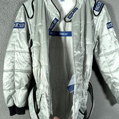 Sparco Racing suit Youth Size 150 karting Cart Driving Gray Silver Made Italy, US $100.00, image 23
