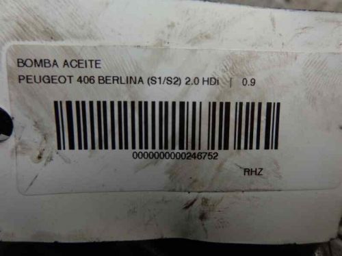 Oil bomb for peugeot 406 sedan s1/s2 2.0 hdi 246752 246752-