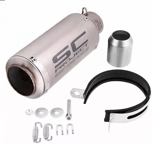 Durable Universal Bike Exhaust Straight (Silver) For Modified Fit All Bikes, US $150.00, image 4