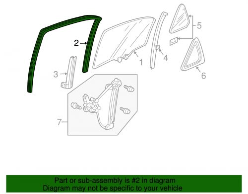 Genuine Honda Run Channel 72775-SDA-A11, US $89.21, image 2