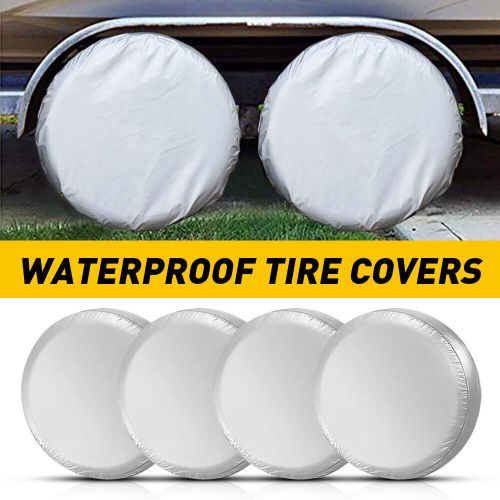 4PCS Waterproof Tire Covers Wheel & Tyre RV Trailer Camper Sun Protector 27"-29", US $19.99, image 5