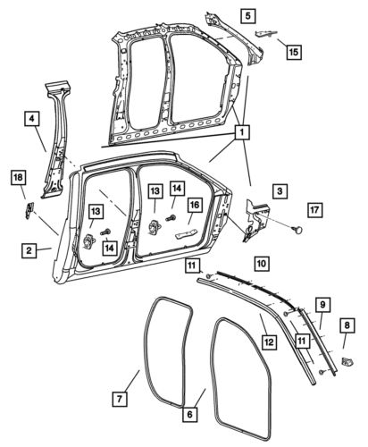Genuine Mopar Windshield Molding Left 55277187AD, US $141.37, image 4