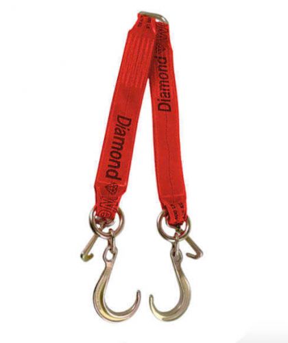 4" x 24" V-Strap Towing V-Bridle 8" J-Hook & Mini J Tow Truck Diamond Weave RED, US $139.00, image 3