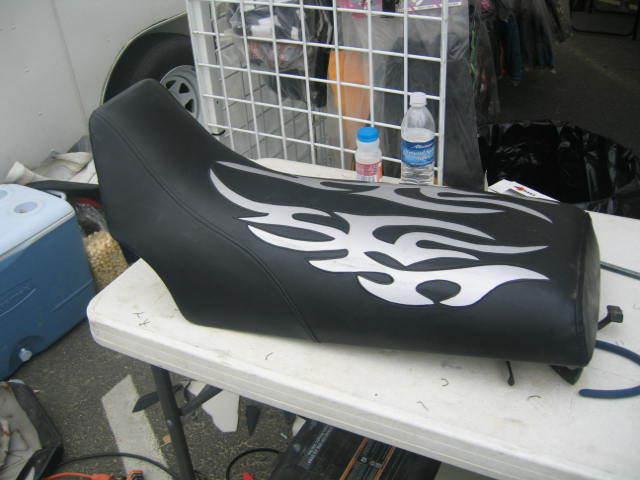 Yamaha banshee silver tribal seat cover  #ghg5992scblck6992