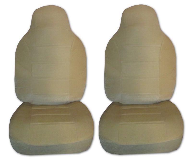 Encore high back car truck seat covers tan beige #1