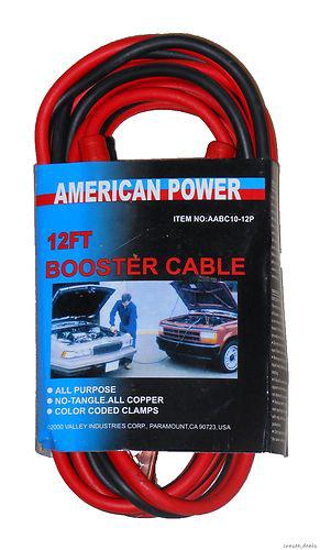 American power 12-foot booster jumper cables car truck suv emergency new