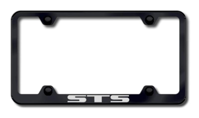 Cadillac sts wide body laser etched license plate frame-black made in usa genui