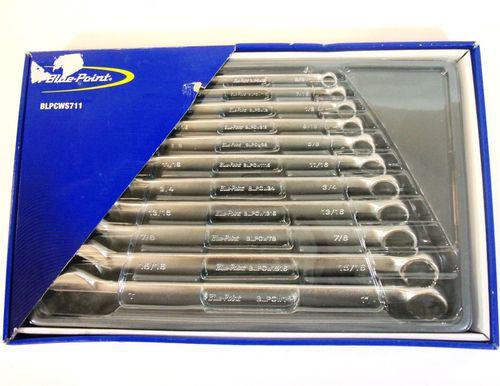 Blue point 11 piece combination wrench set 3/8" - 1" blpcws711 w/ original box