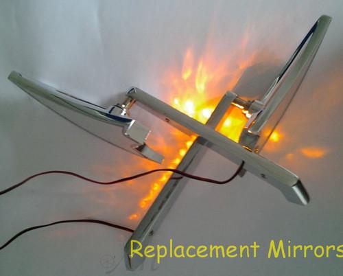 Motorcycle led turn signal crooked arrow mirrors for honda cbr929rr chrome