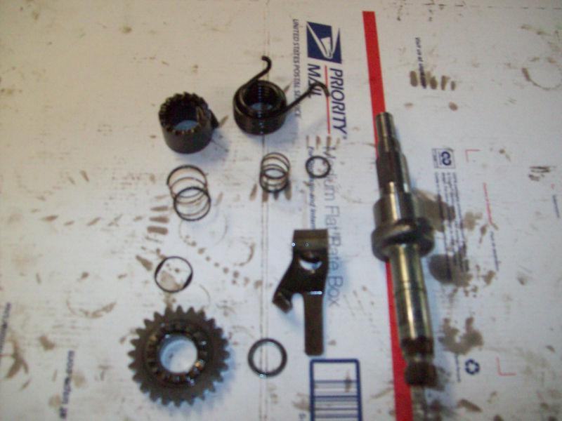 '75 honda 360e kick start assembly - shaft - gear - spring - ect 