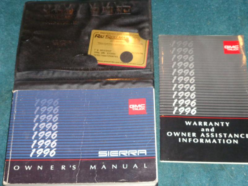 1996 gmc sierra truck owner's manual set / 1500-3500 original guide book set
