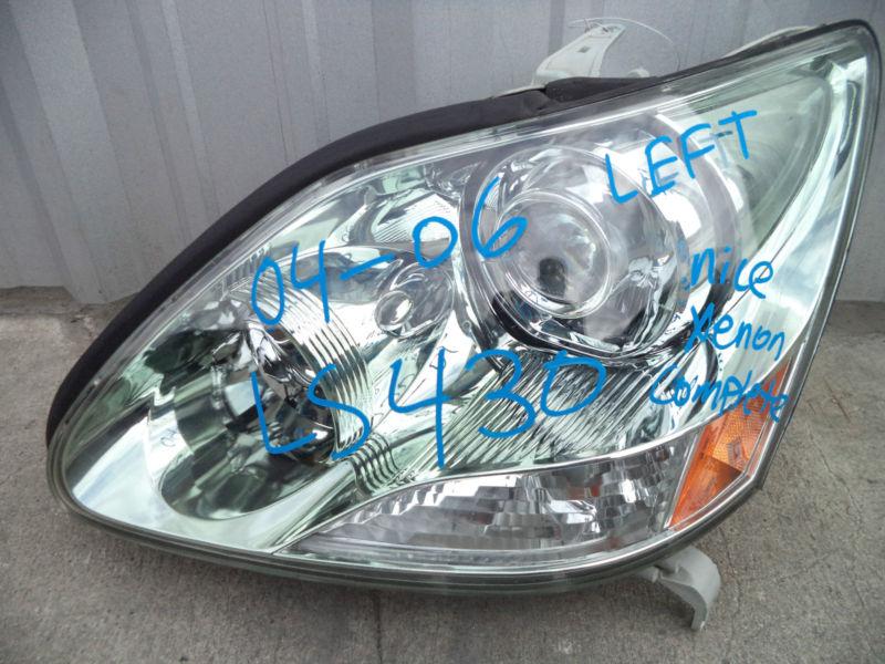 2004-2006 lexus ls430 ls 430 left xenon headlight headlamp complete oem