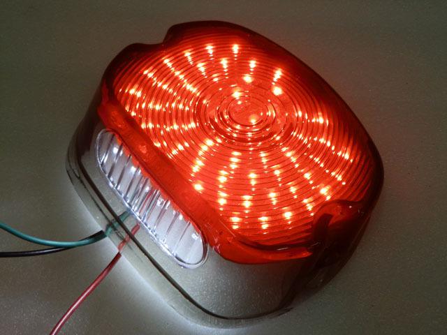 Smoke led tail brake light lay down for 1991-2010 harley sportster softail dyna 