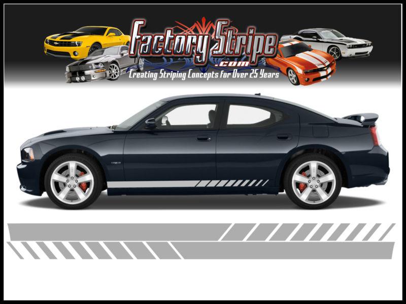 DODGE CHARGER STROBE ROCKER PANEL DECAL FACTORY STRIPE 2006 2010 , US $39.00, image 2