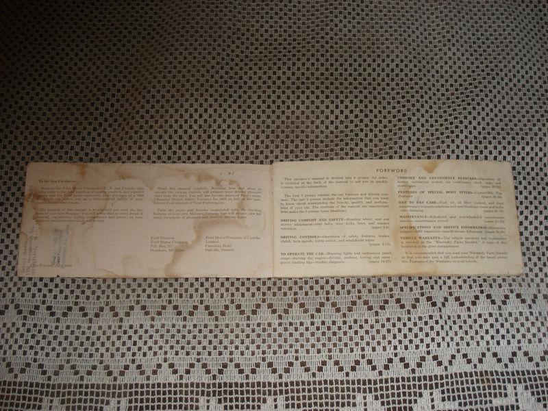 1969 FORD MUSTANG OWNERS MANUAL ORIGINAL GLOVEBOX BOOK , US $32.99, image 6