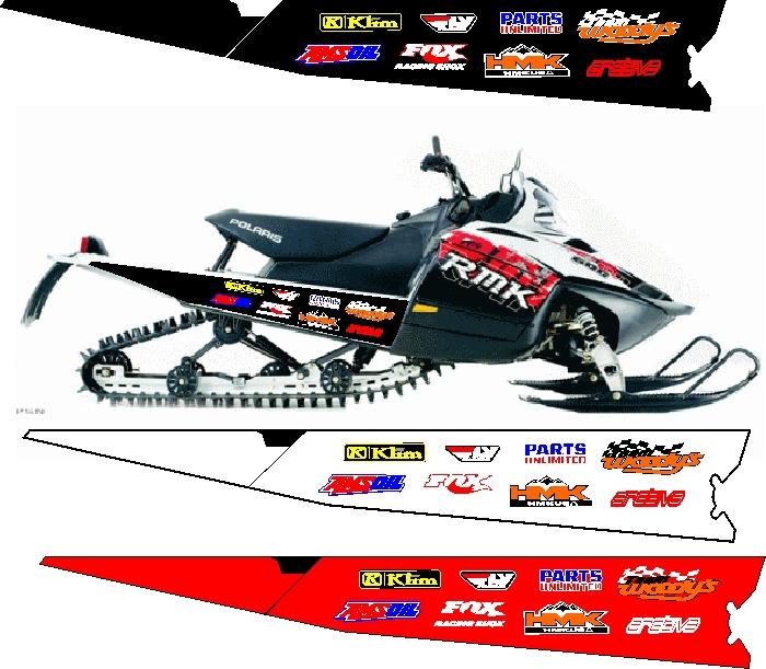 Polaris iq rmk shift dragon 550 600 800 155 163 tunnel decal sticker 1