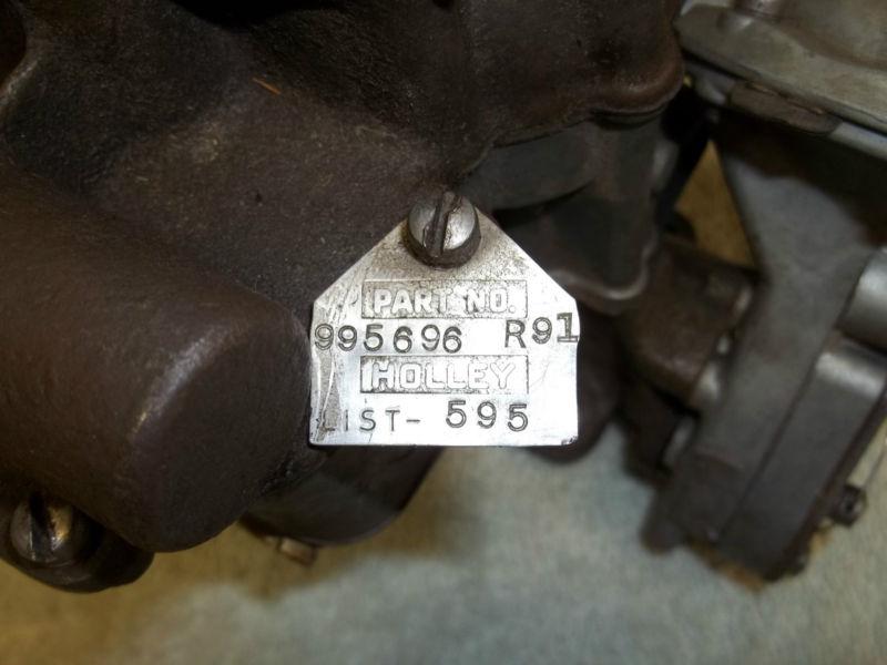 HOLLEY 2 BBL CARB--LIST # 595--IH # 995696R91, US $80.00, image 5