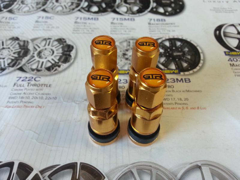 Purchase REDLINE WHEELS GTR VALVE STEMS SET OF FOUR ORANGE in