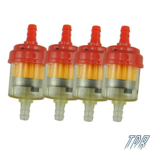 4pcs red round plastic fuel gas filter for thumpstar pister pit dirt bike tank