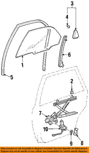 Toyota oem 69840aa040 glass-rear door-regulator