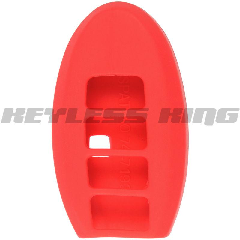 New red keyless remote smart key fob clicker case skin jacket cover protector