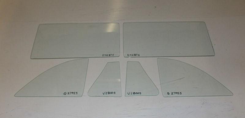1949 - 1952 pontiac coupe convertible chieftain deluxe side glass set clear