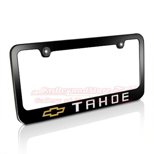 Chevrolet tahoe black metal license plate frame, licensed product + free gift