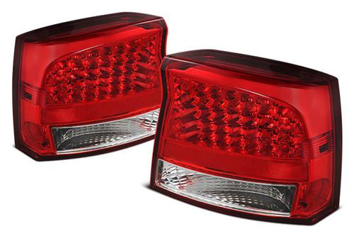 Spyder altjhdch09rc charger red euro tail lights rear stop lamps w leds