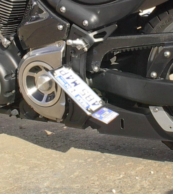 Yamaha warrior license plate bracket holder side mount led light legal version