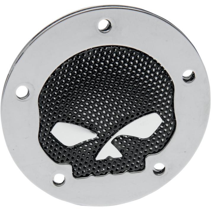 Purchase Drag Specialties Chrome Skull Ignition Points Cover for Harley