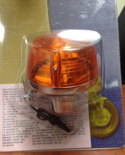 K&s dot turn signal chrome amber rear fits honda cm400t 1979-1981