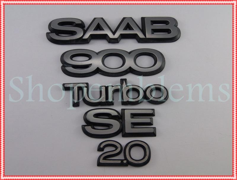 94-98 saab 900 se 2.3 turbo rear trunk script emblem set badge decal 94 96 97 