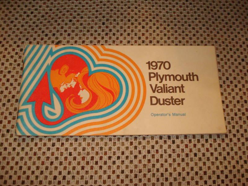 1970 plymouth valiant duster owners manual rare originl