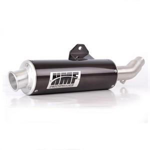 Hmf performance slip-on exhaust round black chrome for honda trx400ex