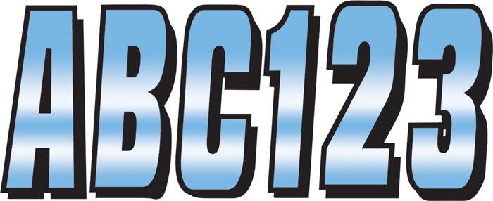 Hardline letter/number kit chrome/black chblk320