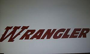 2 rv boat car trailer graphic decals wrangler maroon