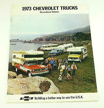 1973 73 chevrolet chevy brochure truck camper pickup rv