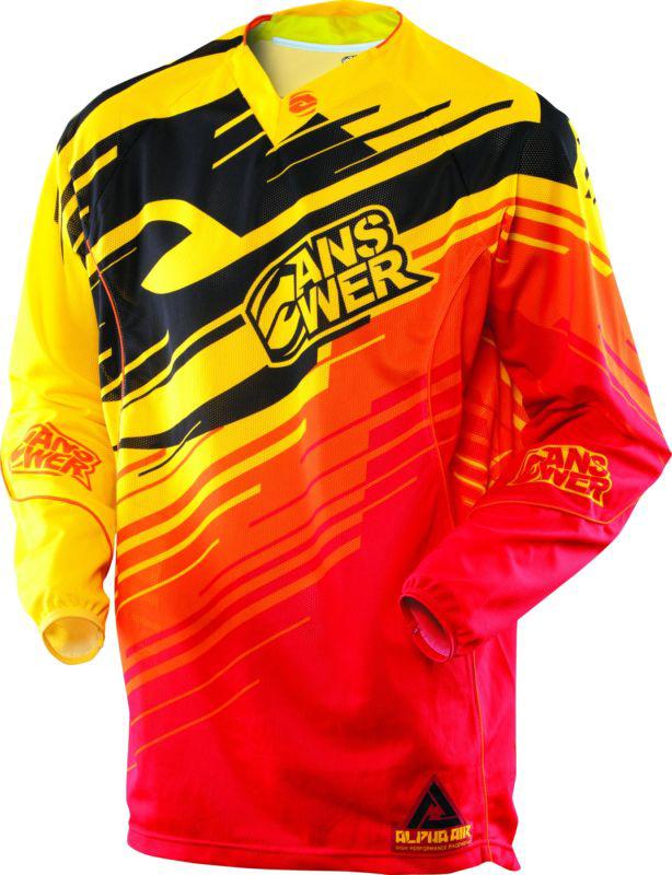 Answer a13 alpha air motocross jersey yellow red size medium