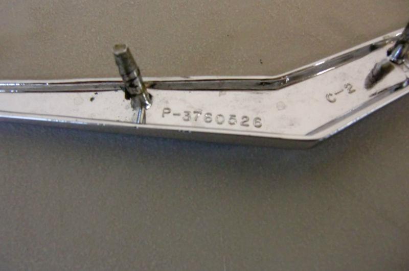 1959 CHEVY IMPALA BELAIR HOOD VEE V EMBLEM TRIM MOLDING BADGE CHROME FRONT , US $99.95, image 4
