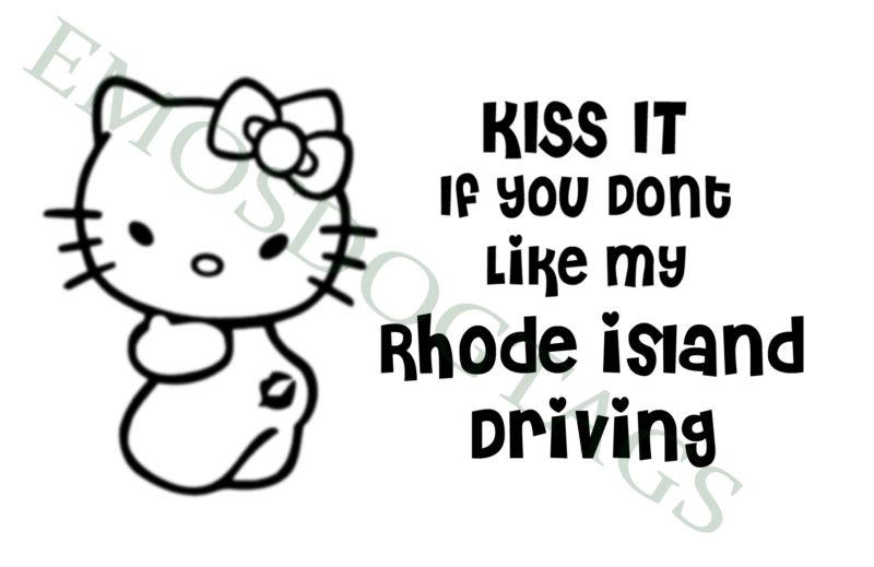 hello kitty decal funny hello kitty car window decal choose your STATE 7 inch