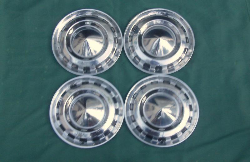 Oem 1956 chevrolet belair 14" stainless steel used wheel covers