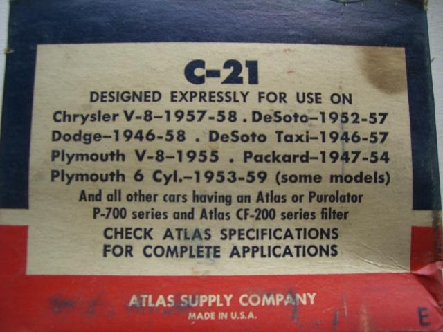 Aftermarket atlas engine oil filter