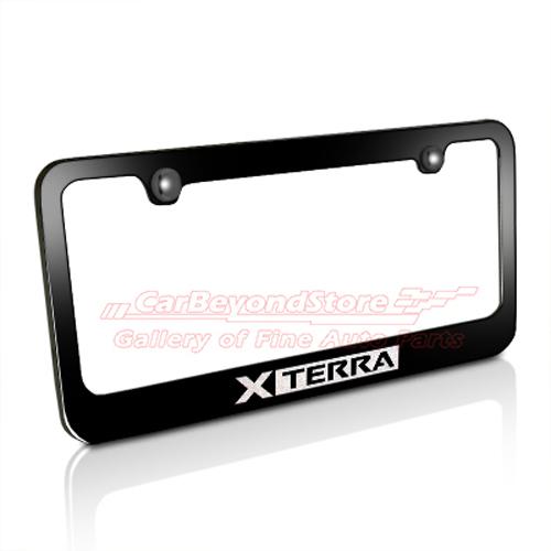 Nissan xterra black metal license plate frame, licensed product + free gift