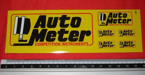 Auto meter (6) mini decal sheet contingency race car decal decals