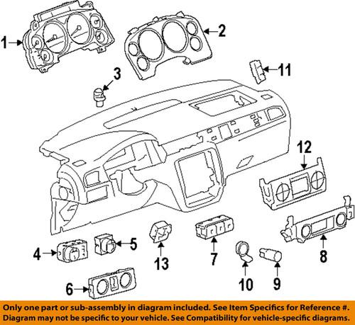 Gm oem 25936130 cluster & switches-heater control