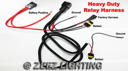 Xenon HID Conversion Kit Relay Wiring Harness Wire Upgrade H1 H3 H16 5202 D2R D2, US $8.75, image 2